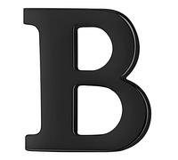 HONEY BEAR Pin's en acier inoxydable avec initiale de l'alphabet pour homme et femme - Pour affaires, mariage, remise de diplôme - Noir, Acier inoxydable, Sans pierre précieuse
