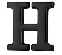 HONEY BEAR Pin's en acier inoxydable avec initiale de l'alphabet pour homme et femme - Pour affaires, mariage, remise de diplôme - Noir, Acier inoxydable, Sans pierre précieuse
