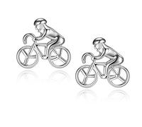 Honey Bear Racing Sport Vélo Cyclisme boutons de manchette pour homme pour homme de cadeau de mariage (argent)