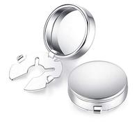 HONEY BEAR Rond Couvre Boutons boutons de manchette pour les Chemises Ordinaires-Rectangle pour mariage affaires (Argent brillant)