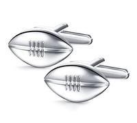 HONEY BEAR Rugby Bouton De Manchette Argent Homme Chemise Poignet Col En Mariage Cadeau,Rugby Ball football Sport