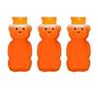Honey Bear Straw Cup Long Straws, 3 Pack Squeezable Therapy and Special Needs Assistive Drink Container, Spill Proof and Leak Resistant Lid
