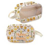 Honey Bear Trousse de maquillage avec inscription « I've Got My Mind On My Hunny and My Hunny On My Mind On My Mind »