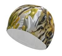 Honey Bee Bonnet de bain confortable pour réduire la traînée et protéger les cheveux, durable, doux, élastique, garde la coiffure inchangée pour homme et femme