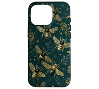 Honey Bee Botanique Vintage Nature Esthétique Coque pour iPhone 16 Pro