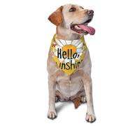 Honey Bee Hello Sunshine Écharpe triangulaire pour chiens et chats, bandana réglable pour animaux de compagnie et séances photo