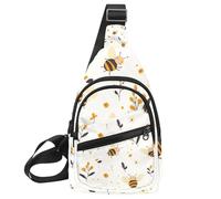 Honey Bee Lot de 20 sacs à bandoulière pour femme et homme, Multicolore 13., 11.8x7x1.5in/30x18x4cm