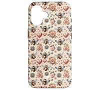 Honey Bee Pattern for Women and Girls Bee Keeper Cute Heart Coque pour iPhone 16