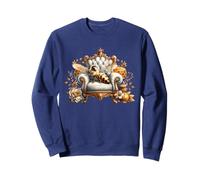 Honey Bee Queen on A Victorian Chair for Women Floral Flower Sweatshirt