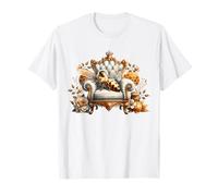 Honey Bee Queen on A Victorian Chair for Women Floral Flower T-Shirt