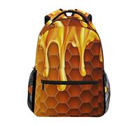 Honey Bee Shoulder Backpack Student Bookbags for Travel Kid Girls Boys