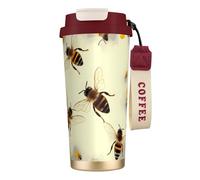 Honey Bee Tasse à café à double paroi en acier inoxydable 316, durable, isolée et élégante, adaptée pour les amateurs de café et de thé