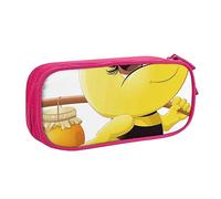 Honey Bee Trousse à crayons avec fermeture éclair Bleu Grande capacité pour l'école, le bureau et les voyages, rose, Taille unique, Organiseur de sac