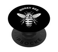 Honey Bee Vintage Insecte Nature Illustration Design PopSockets PopGrip Adhésif