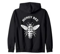 Honey Bee Vintage Insecte Nature Illustration Design Sweat à Capuche