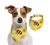 Honey Bee2 Bandanas d'été pour chiens, lavables, réglables et triangulaires, bavoirs mignons pour chiens de taille moyenne et grande taille, chiots et chats de petite taille