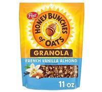 Honey Bunches of Oats Lot de 5 céréales granola à la vanille française avec grains entiers, 325 ml
