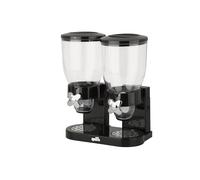 Honey Can Do 'Classic' Dry Food/Cereal Dispenser (Double, Black) Preserve Freshness, Control Portions, 22 x 36 x 42 cm