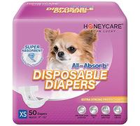 HONEY CARE All-Absorb Couches jetables pour chien, bleu et blanc, taille XS