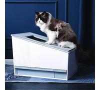 HONEY CARE Litière auto-nettoyante pour chat - Sans portée - Pour plusieurs chats, application et système vocal Alexa - Contrôle sécurisé intelligent - Blanc mat