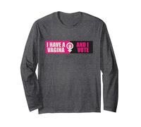 Honey Don’t! I Have A Vagina and I Vote Manche Longue, Unisexe pour Adultes, Chiné Foncé, XXL