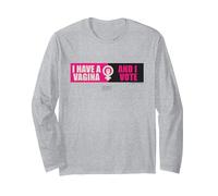 Honey Don’t! I Have A Vagina and I Vote Manche Longue, Unisexe pour Adultes, Gris Chiné, L