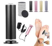 Honey Glow Pied, Honey glow Kit Beauté Pieds,Glow Ponceuse Pied Electrique PéDicure Professionnel, Comprend 60 Tampons Exfoliants De Rechange (Noir)