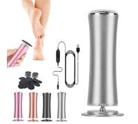 Honey Glow Pied, Mielle Glow Pied, Honeyglow Kit Beauté Pieds, Rape Electrique Ponceuse Pieds de callosités Avec 60 Disques De Papier Pour Femmes Hommes Pédicures (Argent)