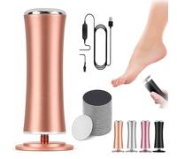 Honey Glow Pied, Mielle Glow Pied, Ponceuse Électrique Pieds, Râpe Pieds Anti-Callosités, Rotation 360°, 2 Vitesses, Corps en Aluminium, 60 Disques de Rechange, Soin Pédicure Maison & Voyage (Or)