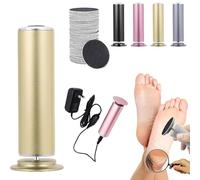 Honey Glow Pied Mielle, Mielle Glow Pied,Honeyglow Kit Beauté Pieds,Ponceuse Pieds Electrique Pour Les Peaux Mortes, Squameuses Et GercéEs, Comprend 60 Tampons Exfoliants De Rechange (Or)