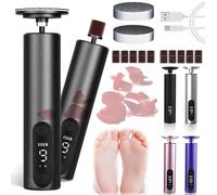 Honey Glow Pied Mielle Ponceuse Pied, 2-in-1 Rapeuse Pieds électrique, Honey Glow Kit Beauté Pieds, 9 Vitesses Réglables Avec Batterie 2000mAh Meulage Nano pour Talons Fissurés, Callosités (Noir)