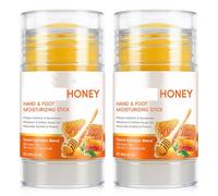 Honey Hand & Foot Moisturizing Stick, Honey Cream for Heels and Elbows, Moisturizing and Exfoliating Care for Dry Heels and Feet, Smoothing Skin 40g (2)