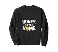 Honey Im Home Amoureux des Abeilles Thème nid d'abeille Sweatshirt