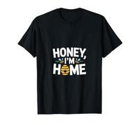 Honey Im Home Amoureux des Abeilles Thème nid d'abeille T-Shirt