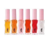 Honey Infused Hydrating Lip Oil, Nourishing Lip Moisturizer, Hydrating Lip Lightening Honey Lip Oil, Shiny Transparent Lip Gloss Plumping, for Dry Lips (6 Pcs)