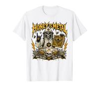 Honey is Metal Save The Bees Raise Hell Squelette T-Shirt
