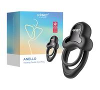 Honey Play Box Anello - anneau vibrant intelligent pénis et testicules (noir)