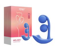 Honey Play Box Melody - vibromasseur perlé connecté 2-en-1 - silicone bleu