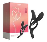 Honey Play Box Pleasure Pivot - anneau vibrant intelligent pour pénis et testicules (noir)