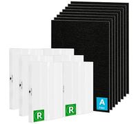 Honey.well Lot de 6 filtres HEPA HPA300 pour HPA300, HPA300VP HPA304 HPA3300 HPA5300 & HPA8350 (6 filtres HEPA R et 8 filtres à charbon actif prédécoupés A) (6R + 8A)