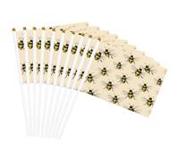 HoneyBee Drapeau à main polyvalent avec imprimé abeille pour fêtes, défilés, décorations de vacances