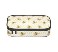 Honeybee Trousse à crayons spéciale pour filles garçons, grande trousse à crayons grande capacité, pochette à crayons pour étudiants papeterie avec fermeture éclair pour le travail de bureau scolair