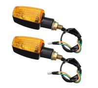 HoneybeeLY Indicateurs De Moto 4 Pièces - Lampe De Signalisation 12 Volts Clignotants Avec Lentille Ambre - Lumière Universelle