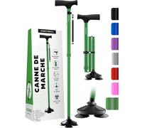 HoneyBull Canne de Marche Tripode en Aluminium pour Hommes et Femmes Pliable Réglable Robuste Tout Terrain Anti Dérapant, Aide à la Mobilité Personnes âgées