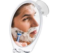 HONEYBULL Miroir de Rasage Anti-Buée de Douche avec Ventouse Puissante - Support pour Rasoir, Miroir Salle de Bain pour Homme & Femme, Rasage sans Buée, Blanc Alpin