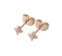 HONEYCAT Lucky Origami Boucles d'oreilles étoile en cristal en or, or rose ou argent | Bijoux minimalistes délicats en laiton or rose sans pierres précieuses