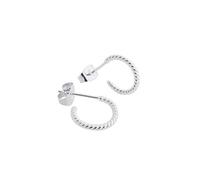 HONEYCAT Petites boucles d'oreilles créoles torsadées en or, or rose ou argent | Bijoux minimalistes et délicats en argent