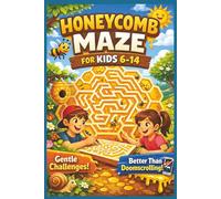 Honeycomb Maze for Kids 6-14: Gentle Challenges Better than Doomscrolling|Beat Boredom Without a Screen|Brain-Boosting Fun|6-14 years|50+ Puzzles|Solutions included