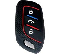 Honeycomb Pattern Silicone Car Key Shell Cover Case For Roewe Rx3 Rx8 Erx5 Rx5 I6 I5 Mg4 Mg5 Mg6 Mg Zs Ev Hs Ehs Zx Gt 3 Buttons (Black)
