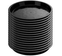 Honeydak Lot de 16 Plateaux de Plantes Ronds et épais en Plastique avec soucoupes Robustes pour Plantes d'intérieur et d'extérieur, Jardin (30 cm en Haut)